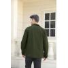 Runcati Mens Lightweight Safari Jacket Button Up Cotton Outdoor Military Cargo Long Sleeve Outwear(Army Green)