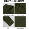 Runcati Mens Lightweight Safari Jacket Casual Button Up Jacket Windproof Work Coat with Pockets(Army Green)