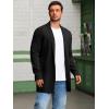 Runcati Mens Long Cardigan Sweater Casual Ruffle Shawl Collar Open Front Cardigan Knit Drape Cape Winter Sweaters(Black)