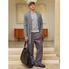 Runcati Mens Long Cardigan Sweater Casual Ruffle Shawl Collar Open Front Cardigan Knit Drape Cape Winter Sweaters(Gray)
