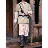 Runcati Mens Medieval Costume Halloween Renaissance Tunic Viking Knight Pirate Warrior LARP Shirts(Beige)