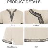 Runcati Mens Medieval Costume Halloween Renaissance Tunic Viking Knight Pirate Warrior LARP Shirts(Beige)