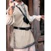 Runcati Mens Medieval Costume Halloween Renaissance Tunic Viking Knight Pirate Warrior LARP Shirts(Beige)