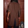 Runcati Mens Medieval Pirate Costume Tunic Renaissance Knight Warrior Viking LARP Halloween Tops(A-brown)