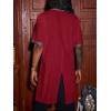 Runcati Mens Medieval Pirate Costume Tunic Renaissance Knight Warrior Viking LARP Halloween Tops(A-dark Red)
