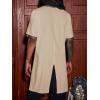 Runcati Mens Medieval Pirate Costume Tunic Renaissance Knight Warrior Viking LARP Halloween Tops(A-light Khaki)