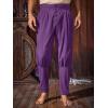 Runcati Mens Medieval Pirate Pants Renaissance Ankle Banded Viking Ren Faire Pants Lace Up Halloween Costume Trousers(Purple)