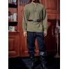 Runcati Mens Medieval Pirate Shirt Steampunk Viking Renaissance Long Sleeve Lace Up Scottish Halloween Costume Tops(Army Green)