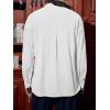 Runcati Mens Medieval Pirate Shirt Steampunk Viking Renaissance Long Sleeve Lace Up Scottish Halloween Costume Tops(White)