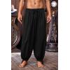 Runcati Mens Medieval Renaissance Pants Viking Pirate Mercenary Gothic Costume Cosplay Navigator Trousers Black