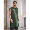 Runcati Mens Pirate Costume Tunic Renaissance Medieval Knight Warrior Sleeveless Lace Up Shirts Viking LARP Halloween Tabard(Dark Green)