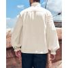 Runcati Mens Pirate Medieval Shirts Ruffle Steampunk Victorian Cosplay Costume Gothic Renaissance Shirt Viking Tops(Beige)