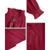 Runcati Mens Pirate Medieval Shirts Ruffle Steampunk Victorian Cosplay Costume Gothic Renaissance Shirt Viking Tops(Red)