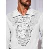 Runcati Mens Pirate Shirt Ruffle Renaissance Victorian Vampire Poet Shirts Steampunk Gothic Medieval Lace Costume(White)