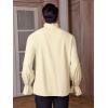 Runcati Mens Ruffle Pirate Shirts Lace Medieval Renaissance Vampire Poet Shirt Gothic Steampunk Victorian Costume(Beige)