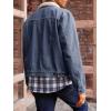 Runcati Mens Sherpa Fleece Lined Denim Jacket Casual Winter Warm Button Down Trucker Jacket Coat with Pocket(Blue)