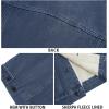 Runcati Mens Sherpa Fleece Lined Denim Jacket Casual Winter Warm Button Down Trucker Jacket Coat with Pocket(Blue)