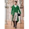 Runcati Mens Steampunk Victorian Jacket Gothic Tailcoat Costume Vintage Tuxedo Viking Renaissance Pirate Halloween Coats(Green)