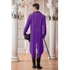 Runcati Mens Steampunk Victorian Jacket Gothic Tailcoat Costume Vintage Tuxedo Viking Renaissance Pirate Halloween Coats(Purple)