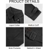 Runcati Mens Trench Coat Double Breasted Belted Windbreaker Jackets Lapel Lightweight Long Jacket Casual Overcoat(Black)