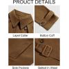 Runcati Mens Trench Coat Double Breasted Belted Windbreaker Jackets Lapel Lightweight Long Jacket Casual Overcoat(Brown)