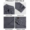 Runcati Mens Trench Coat Double Breasted Belted Windbreaker Jackets Lapel Lightweight Long Jacket Casual Overcoat(Dark Grey)