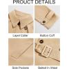 Runcati Mens Trench Coat Double Breasted Belted Windbreaker Jackets Lapel Lightweight Long Jacket Casual Overcoat(Khaki)