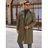 Runcati Mens Trench Coat Double Breasted Long Jacket Casual Windbreaker Notched Lapel Belted Overcoat(Army Green)