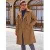 Runcati Mens Trench Coat Double Breasted Long Jacket Casual Windbreaker Notched Lapel Belted Overcoat(Brown)