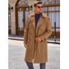 Runcati Mens Trench Coat Double Breasted Long Jacket Casual Windbreaker Notched Lapel Belted Overcoat(Brown)