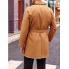 Runcati Mens Trench Coat Double Breasted Mid Long Jacket Casual Belted Overcoat Notched Lapel Windbreaker(Brown)