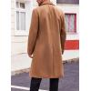 Runcati Mens Trench Coat Notch Lapel Double Breasted Peacoat Wool Blend Casual Long Overcoat(Brown)