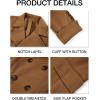 Runcati Mens Trench Coat Notch Lapel Slim Fit Double Breasted Long Pea Coat Winter Warm Overcoat(Brown)