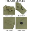 Runcati Mens Trench Coat Slim Fit Single Breasted Long Windbreaker Jacket Classic Lapel Casual Overcoat(Army Green)