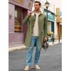 Runcati Mens Trench Coat Slim Fit Single Breasted Long Windbreaker Jacket Classic Lapel Casual Overcoat(Army Green)
