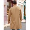 Runcati Mens Trench Coat Slim Fit Single Breasted Long Windbreaker Jacket Classic Lapel Casual Overcoat(Brown)