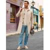 Runcati Mens Trench Coat Slim Fit Single Breasted Long Windbreaker Jacket Classic Lapel Casual Overcoat(Khaki)