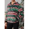 Runcati Mens Ugly Christmas Sweatshirt Fuzzy Sherpa Long Sleeve Hoodie Printed Kangroo Pocket Soft Pullover Tops(Green)