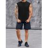 Runcati Mens Workout Tank Top Sleeveless Shirt Quick Dry Muscle Gym Bodybuilding Fitness Training T Shirts(Black)