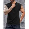 Runcati Mens Workout Tank Top Sleeveless Shirt Quick Dry Muscle Gym Bodybuilding Fitness Training T Shirts(Black)