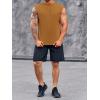 Runcati Mens Workout Tank Top Sleeveless Shirt Quick Dry Muscle Gym Bodybuilding Fitness Training T Shirts(Brown)