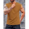 Runcati Mens Workout Tank Top Sleeveless Shirt Quick Dry Muscle Gym Bodybuilding Fitness Training T Shirts(Brown)