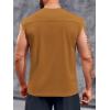 Runcati Mens Workout Tank Top Sleeveless Shirt Quick Dry Muscle Gym Bodybuilding Fitness Training T Shirts(Brown)