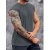 Runcati Mens Workout Tank Top Sleeveless Shirt Quick Dry Muscle Gym Bodybuilding Fitness Training T Shirts(Dark Grey)