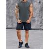 Runcati Mens Workout Tank Top Sleeveless Shirt Quick Dry Muscle Gym Bodybuilding Fitness Training T Shirts(Dark Grey)
