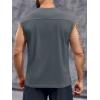 Runcati Mens Workout Tank Top Sleeveless Shirt Quick Dry Muscle Gym Bodybuilding Fitness Training T Shirts(Dark Grey)
