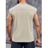 Runcati Mens Workout Tank Top Sleeveless Shirt Quick Dry Muscle Gym Bodybuilding Fitness Training T Shirts(Khaki)