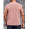 Runcati Mens Workout Tank Top Sleeveless Shirt Quick Dry Muscle Gym Bodybuilding Fitness Training T Shirts(Pink)