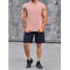 Runcati Mens Workout Tank Top Sleeveless Shirt Quick Dry Muscle Gym Bodybuilding Fitness Training T Shirts(Pink)