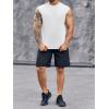 Runcati Mens Workout Tank Top Sleeveless Shirt Quick Dry Muscle Gym Bodybuilding Fitness Training T Shirts(White)